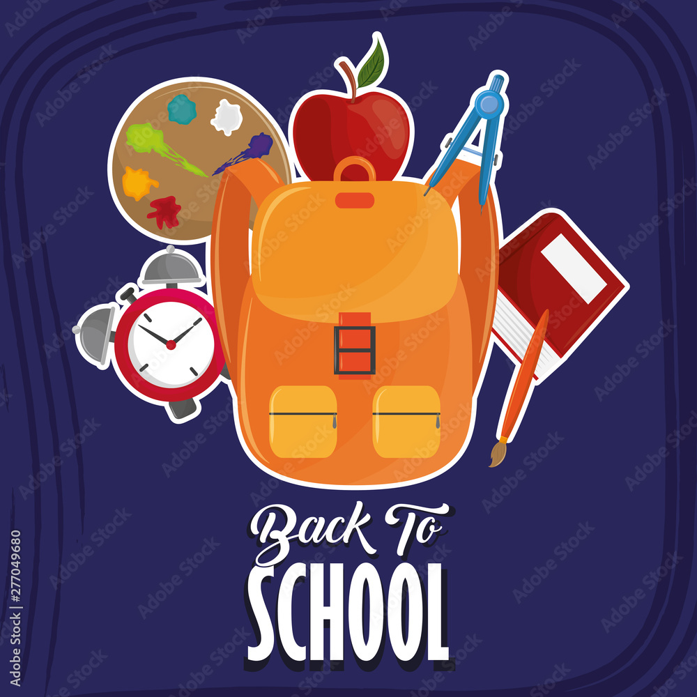 Poster back to school season card