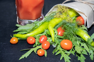 fresh vegetables on the table