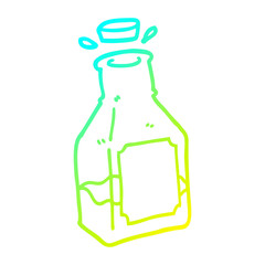 cold gradient line drawing cartoon drink in decanter