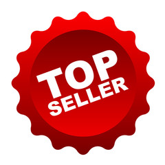 red vector banner top seller