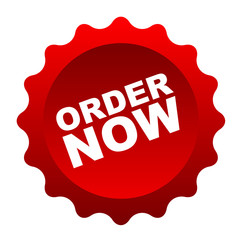 red vector banner order now