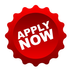 red vector banner apply now