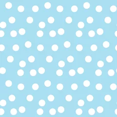 Tapeten Light blue background random scattered dots seamless pattern © SolaruS