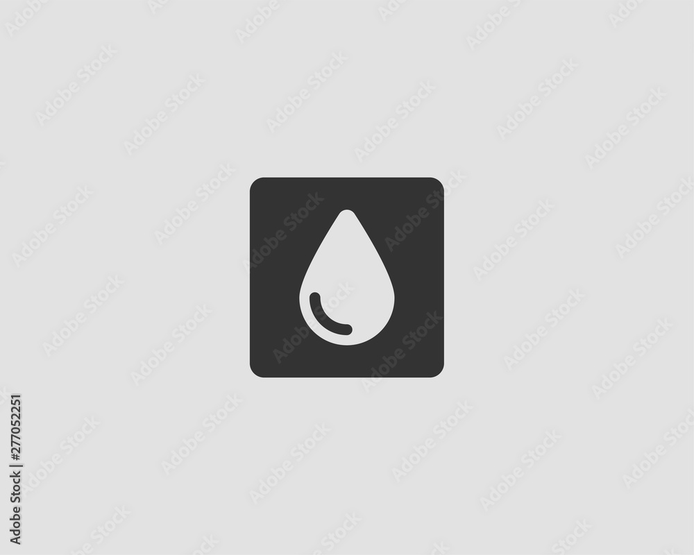 Poster drop water icon vector isolated design element