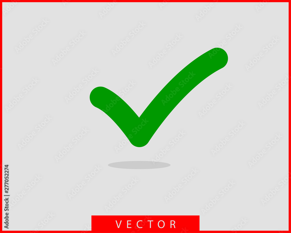 Aufkleber check mark icon vector symbol design element.