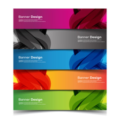 Naklejka premium Vector Abstract banner web template