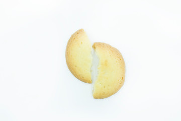 Naklejka na ściany i meble butter cookies isolated on white background