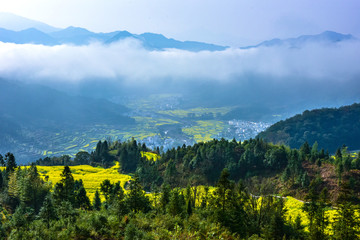 Mountain scenery in Wuyuan, Jiangxi, China