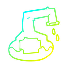 cold gradient line drawing cartoon science experiment