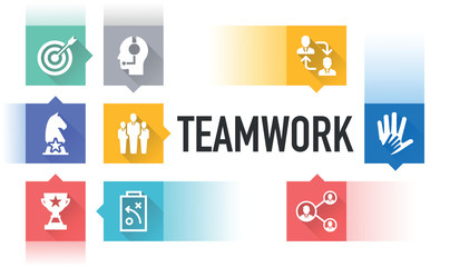 TEAMWORK ICON CONCEPT