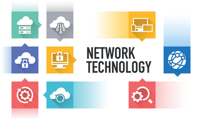 NETWORK TECHNOLOGY ICON CONCEPT