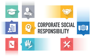 CORPORATE SOCIAL RESPONSIBILITY ICON CONCEPT