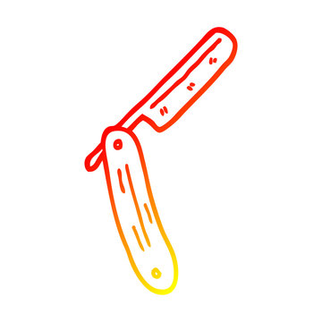 recommend clip art: warm gradient line drawing cartoon old style razor