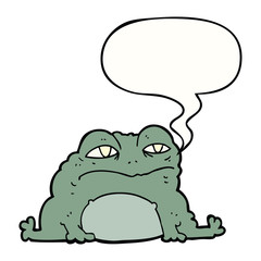 cartoon toad and speech bubble