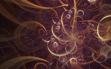 brown abstract fractal background 3d rendering illustration