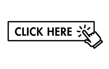 Click here button with hand clicking icon