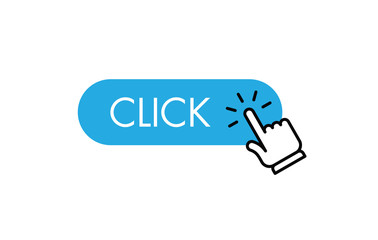 Click here button with hand clicking icon
