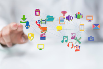 Protect Cloud Information Data Concept..