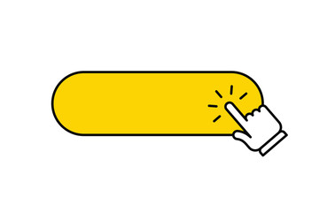 Click here button with hand clicking icon