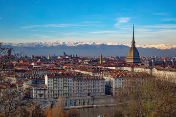 Fototapeta na wymiar Turin (Torino), Mole Antonelliana tower, simbol of the city. Italy