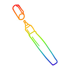 rainbow gradient line drawing cartoon permanent marker