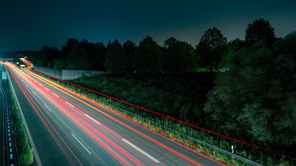 Langzeitbelichtung Autobahn
