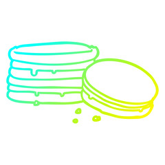 cold gradient line drawing biscuit