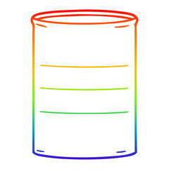 rainbow gradient line drawing cartoon oil drum