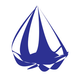 stylized symbol ship at sea