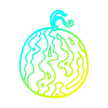 recommend clip art: cold gradient line drawing cartoon melon