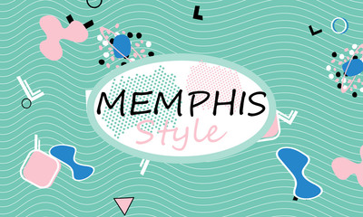 Memphis. 90s pattern. Geometric shapes