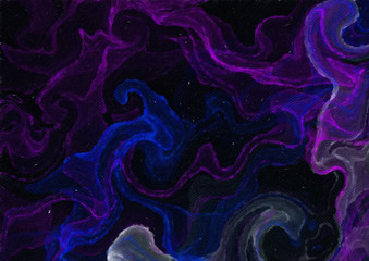 Oil pastel drawing. Abstract color background. Fine art print. Impressionism style abstraction. Modern surrealism painting. Good as wall decor poster. Stock. Surreal design. Handmade texture template.