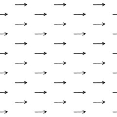 Abstract geometric arrow background with hand drawn arrows. Funny vector black and white arrow background. Seamless monochrome doodle arrow background for textile, wallpapers, wrap, cards and web.