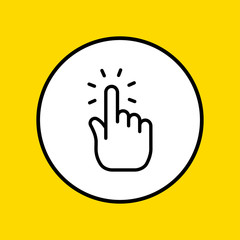 Hand click vector icon