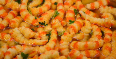 Shrimp soup in soy milk