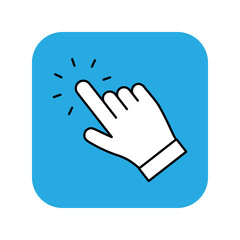 Hand click vector icon