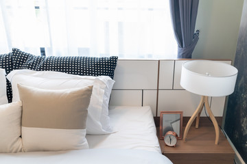 modern white color tone bedroom