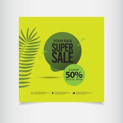 Banner super and big sale vector template. Design illustration for banner; advertising; greeting cards or print. Design happiness celebration.