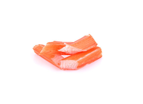 Crab stick isolated on white background