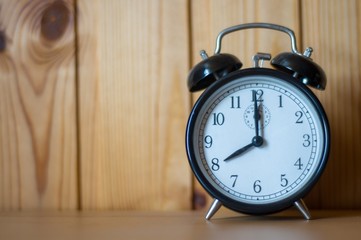 alarm clock on table
