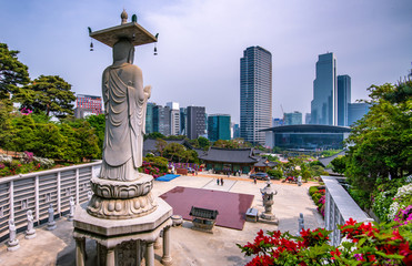 Bongeunsa temple in seoul city south korea