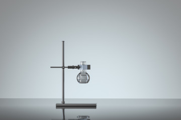 Chemical instruments and reagents in the lab, 3d rendering