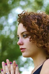 Beautiful girl with red hair