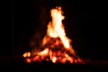 Blurry fire and flames, bonfire, abstract effect