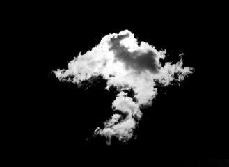 White cloud object for nature design summer background