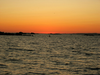 Secuencia de fotos de la puesta de sol del 9 de agosto de 2009. 