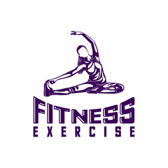 Design Woman fitness exercise logo vector. Gymnastics Active and healthy Logo. Sexy body vector. Crossfit and zumba dancing. silhouette