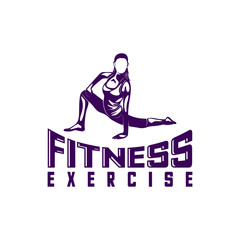 Design Woman fitness exercise logo vector. Gymnastics Active and healthy Logo. Sexy body vector. Crossfit and zumba dancing. silhouette