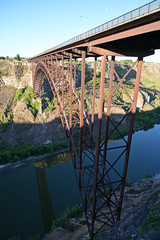 The I. B. Perrine Bridge in Twin Falls, Idaho, spans the Snake River Canyon.