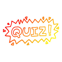warm gradient line drawing cartoon quiz symbol